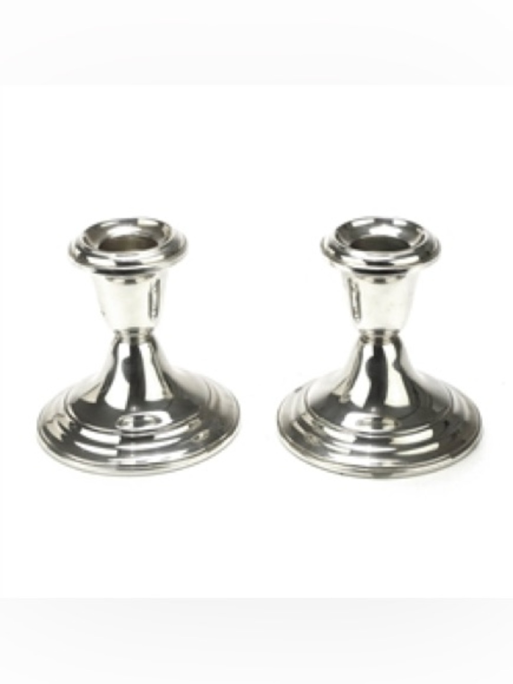 Vintage Gorham Silver- Electroplated 3 1/2 inch Weighted Taper Candle Holders